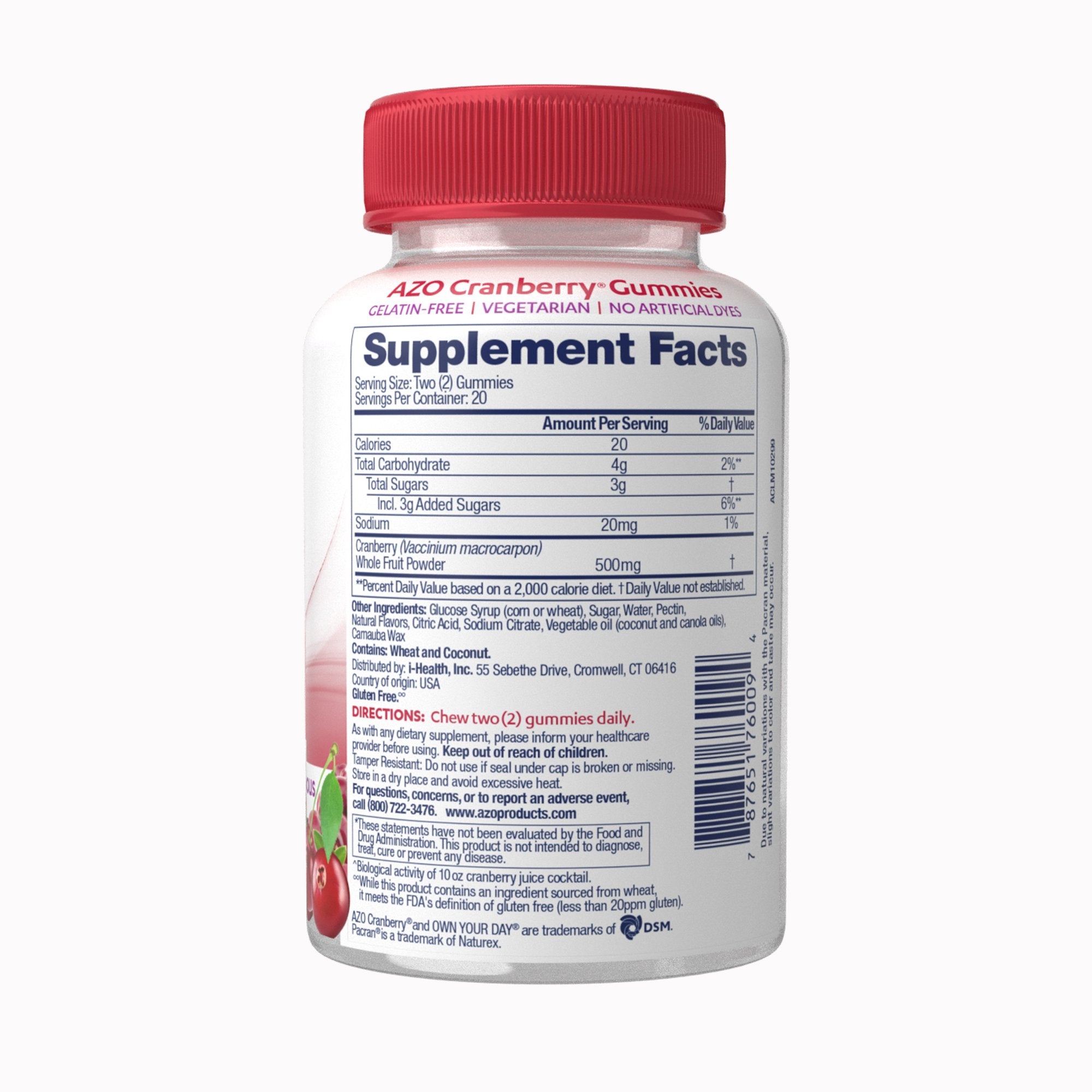 AZO® Cranberry, 40 Convenient Gummies in a Bottle