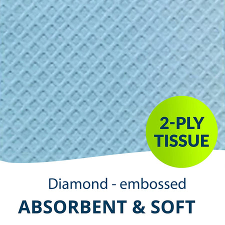 Tidi Blue Procedure Towel, 13 x 18 Inch-Procedure Towel Tidi 13 W X 18 L Inch Blue NonSterile