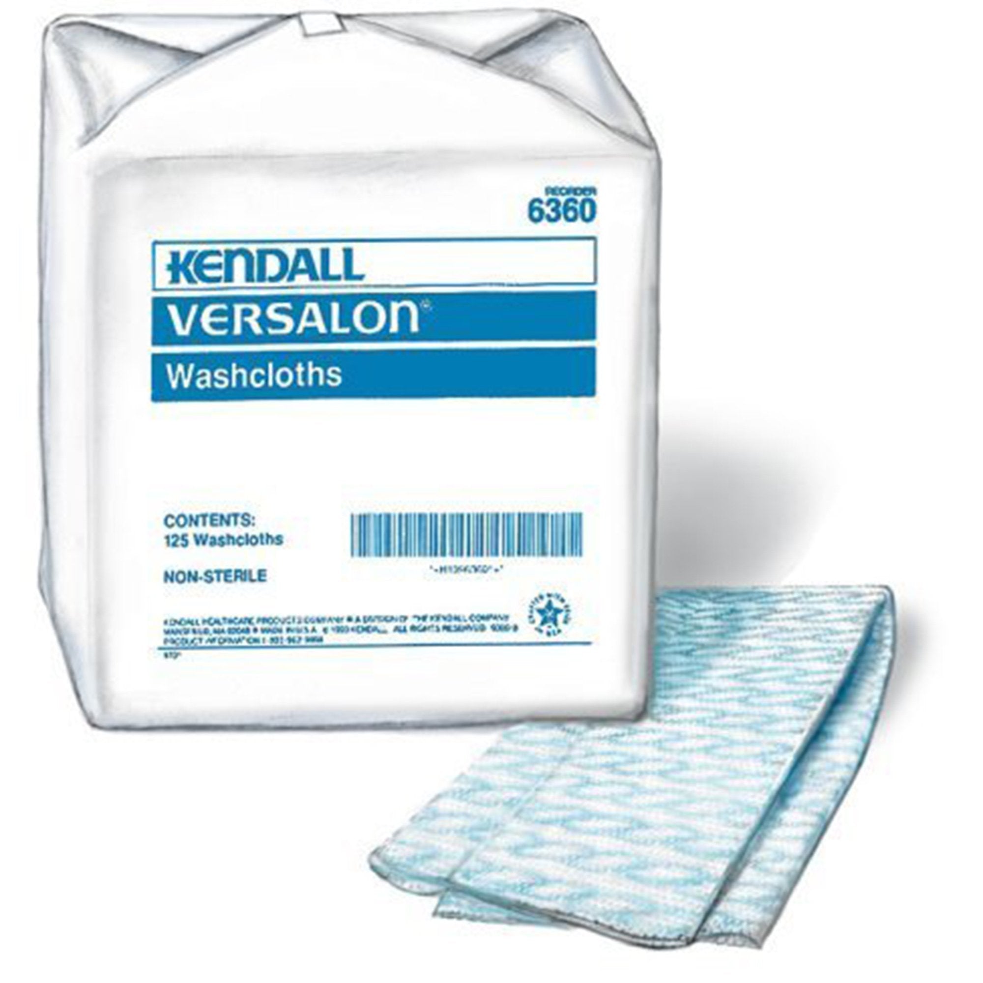 Versalon Moderate Absorbency Washcloth, Blue, 9.4 x 13.5 Inch-Washcloth Versalon 9-3/8 X 13-1/2 Inch Blue Disposable