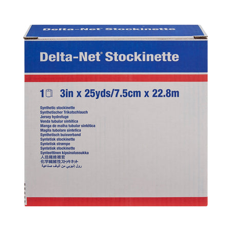 Delta-Net Black Synthetic Compression Stockinette, 3 Inch x 25 Yard-Stockinette Tubular Delta-Net 3 Inch X 25 Yard Synthetic NonSterile