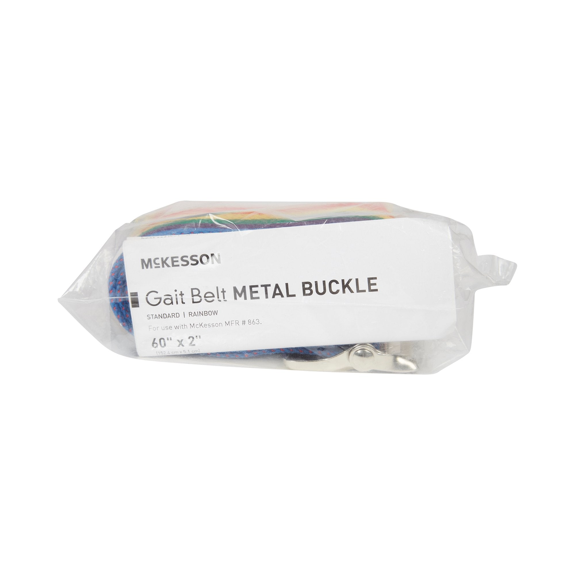 McKesson Rainbow Design Gait Belt, 60 Inch-Gait Belt McKesson 60 Inch Length Rainbow Design