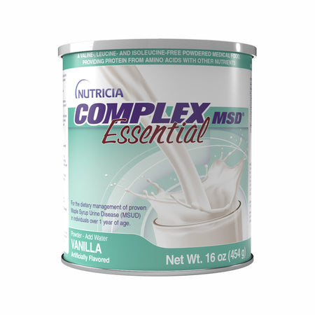Complex Essential MSD Vanilla for the Dietary Management of MSUD, 16 oz. can-Oral Supplement Complex MSD Essential Vanilla Flavor Powder 16 oz. Can