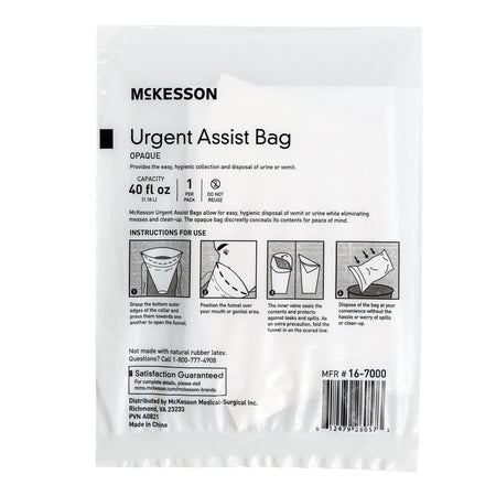 McKesson Opaque Urgent Assist/Emesis Bags - Housekeeping>Bags>Emesis Bags - McKesson Brand