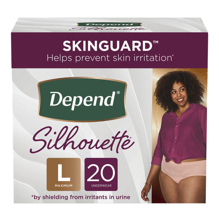 Absorbent Underwear Depend® Silhouette® Waistband Style Adult Large Female Disposable Heavy Absorbency - Incontinence>Adul...