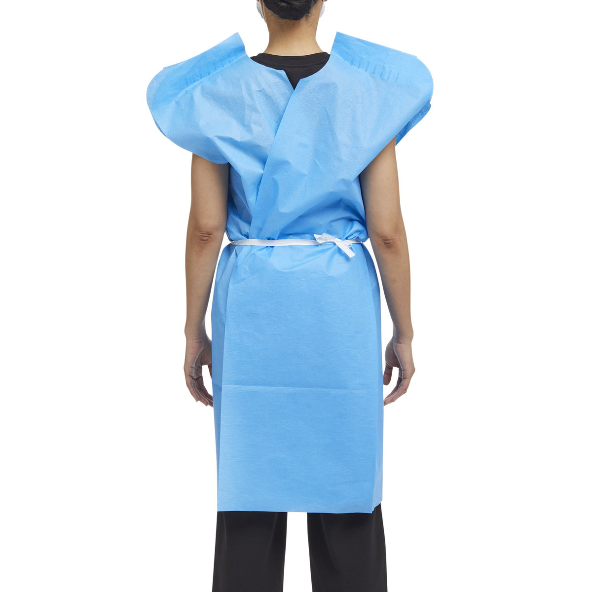 McKesson Patient Exam Gown, One Size Fits Most, Blue-Patient Exam Gown McKesson One Size Fits Most Blue Disposable