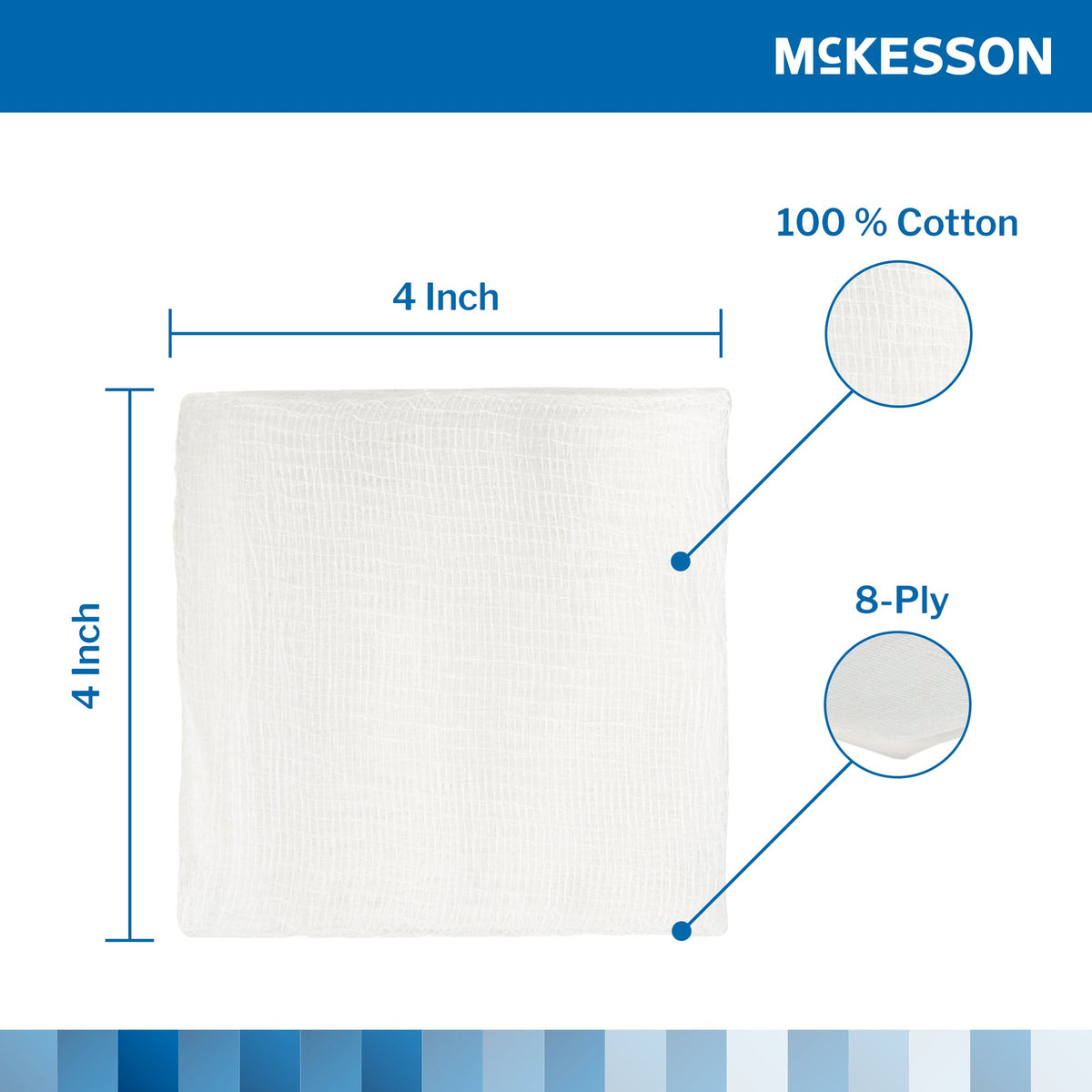 McKesson Sterile Gauze Sponge, 4 x 4 Inch, 8-Ply-Gauze Sponge McKesson 4 X 4 Inch 8-Ply Sterile 2 per Pack