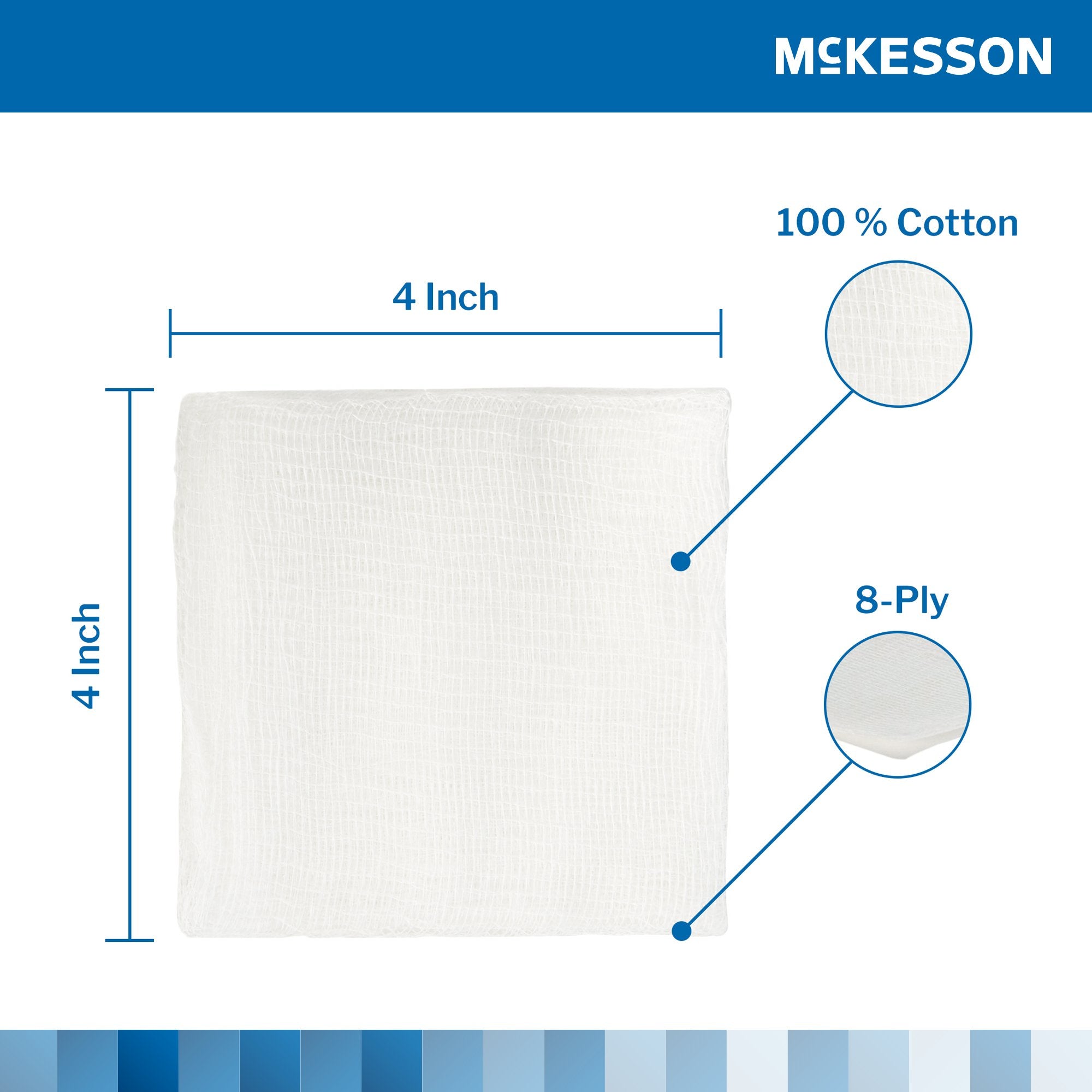 McKesson Sterile Gauze Sponge, 4 x 4 Inch, 8-Ply-Gauze Sponge McKesson 4 X 4 Inch 8-Ply Sterile 2 per Pack