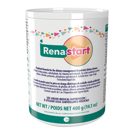 Renastart Powdered Formula for the Dietary Management of Pediatric Kidney Disease, 400-gram can-Pediatric Oral Supplement Renastart Unflavored 400 Gram Can Powder Protein Kidney Disease