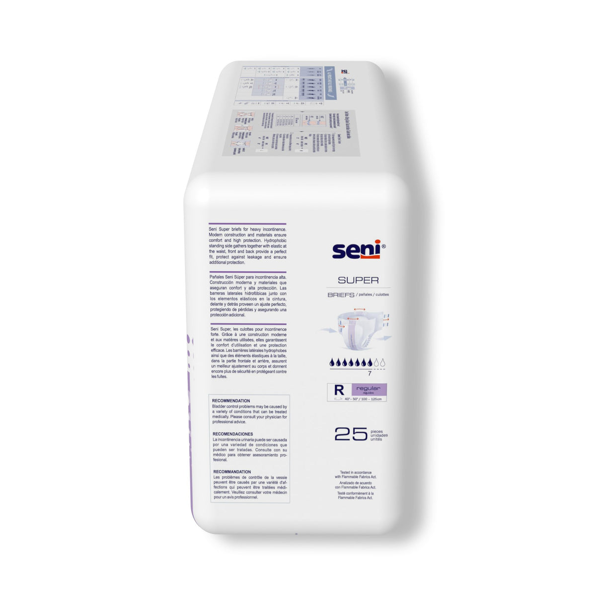 Seni Super Heavy Absorbency Incontinence Brief, Regular-Unisex Adult Incontinence Brief Seni Super Regular Disposable Heavy Absorbency