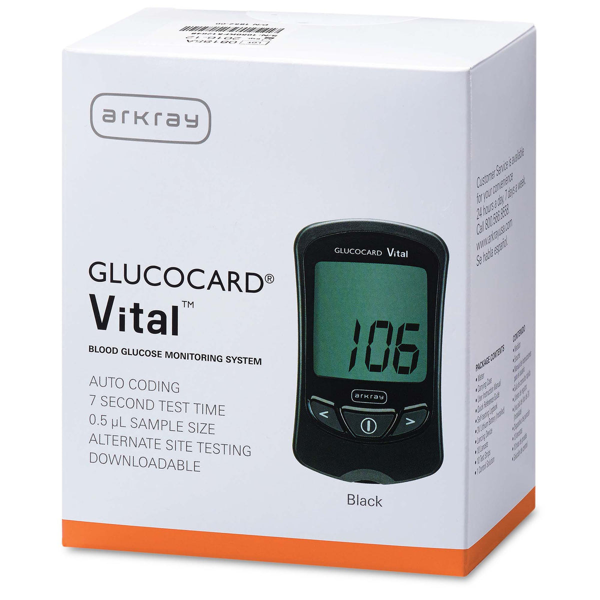 Glucocard Vital Blood Glucose Meter Kit-Blood Glucose Meter Glucocard Vital 7 Second Results Stores up to 250 Results No Coding Required