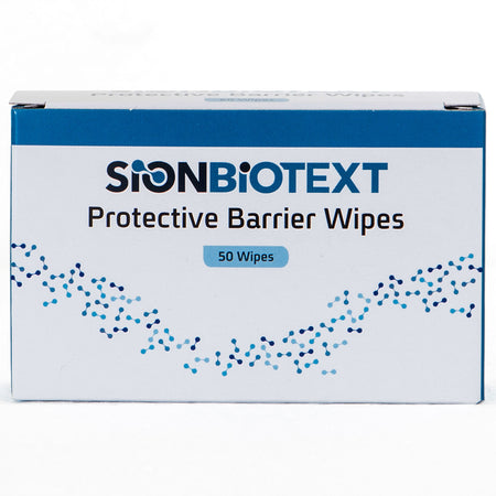 SionBiotext Protective Barrier Wipes, 50 ct.-"Skin Barrier Wipe SionBiotext Isopropyl Alcohol, Water, SD Ethanol -40, Vinyl Caprolactam/VP/Dimethylaminoethyl Methacrylate Copolymer Individual Packet NonSterile"