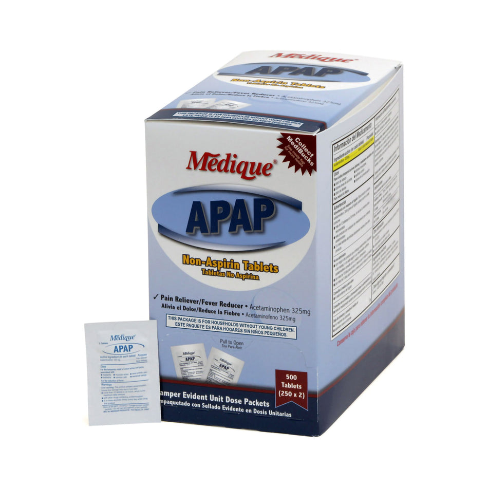 Medique APAP Acetaminophen Pain Relief-Pain Relief Medique 325 mg Strength Acetaminophen Unit Dose Tablet 250 per Box
