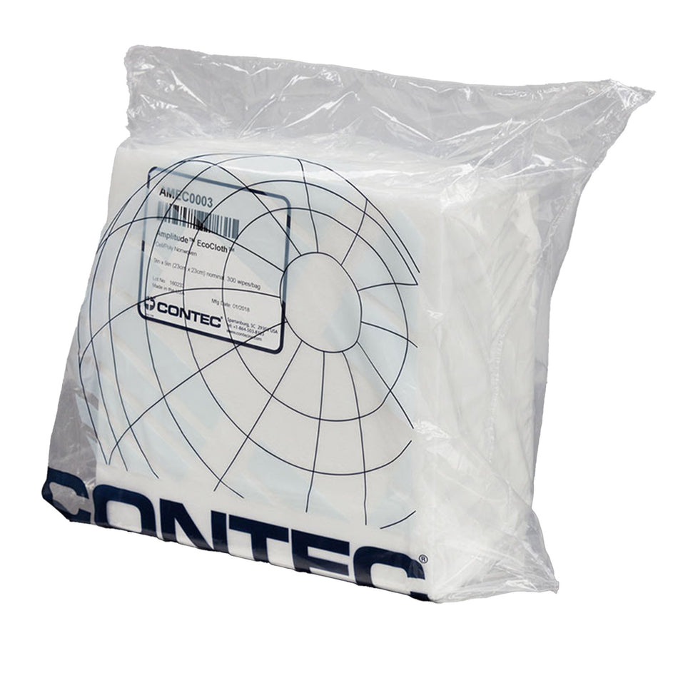 Amplitude EcoCloth Wipes-Cleanroom Wipe Amplitude EcoCloth ISO Class 6 White NonSterile Cellulose / Polyester 9 X 9 Inch Disposable