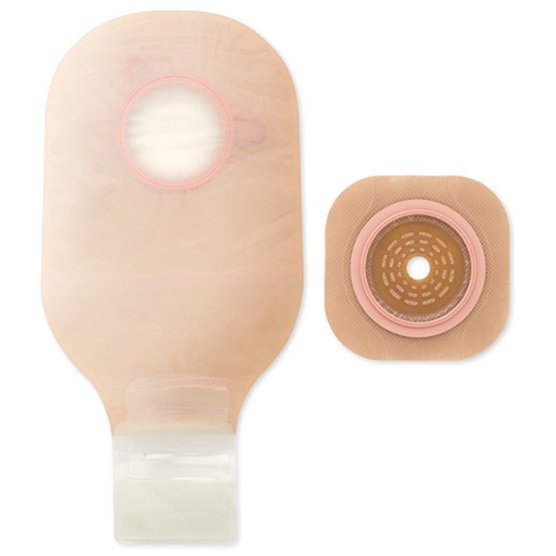 New Image Two-Piece Drainable Ultra Clear Ostomy Pouch Kit, 2 Inch Flange-"Ileostomy / Colostomy Pouch New Image Two-Piece System 12 Inch Length Flat, Trim to Fit up to 1-3/4 Inch Stoma Drainable"