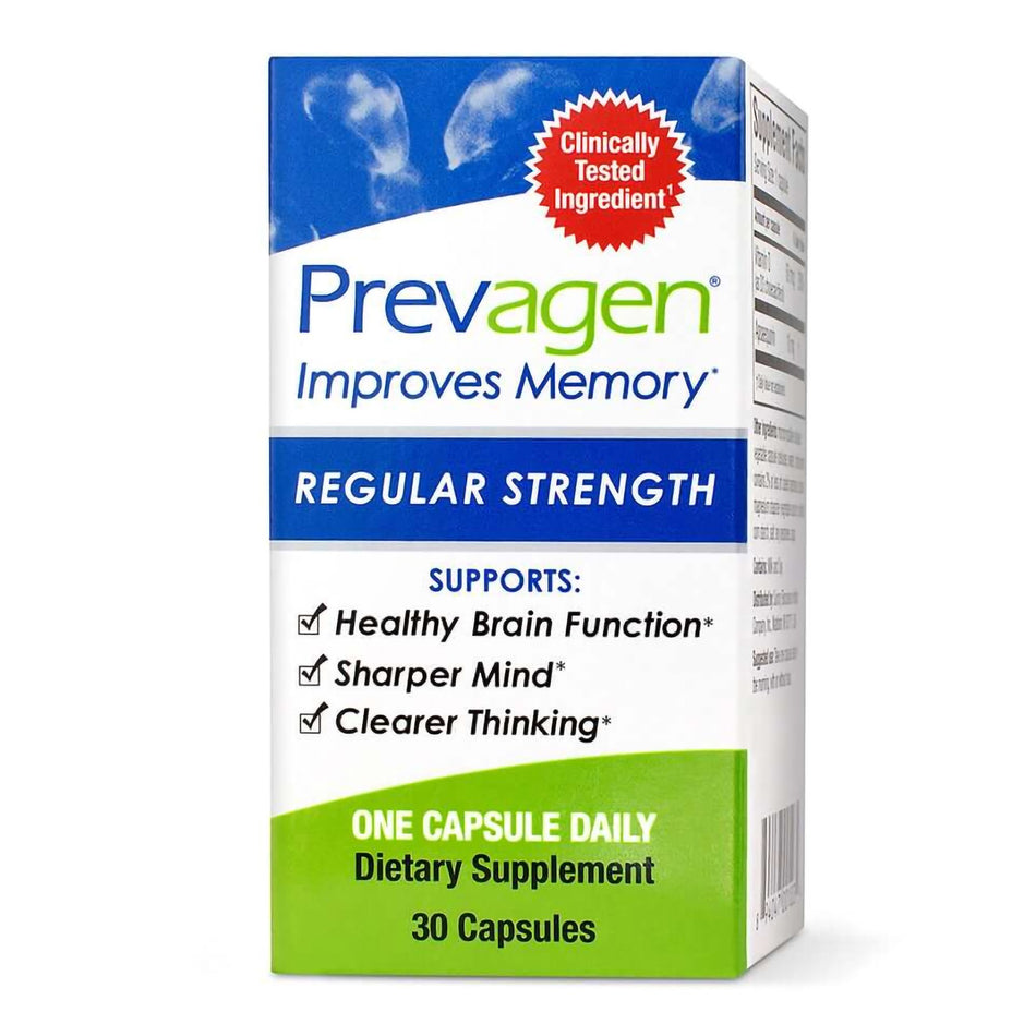 Prevagen Dietary Supplement Capsules Regular Strength-Brain Health Supplement Prevagen Vitamin D / Apoaequorin 50 mcg - 10 mg Strength Capsule 30 per Bottle