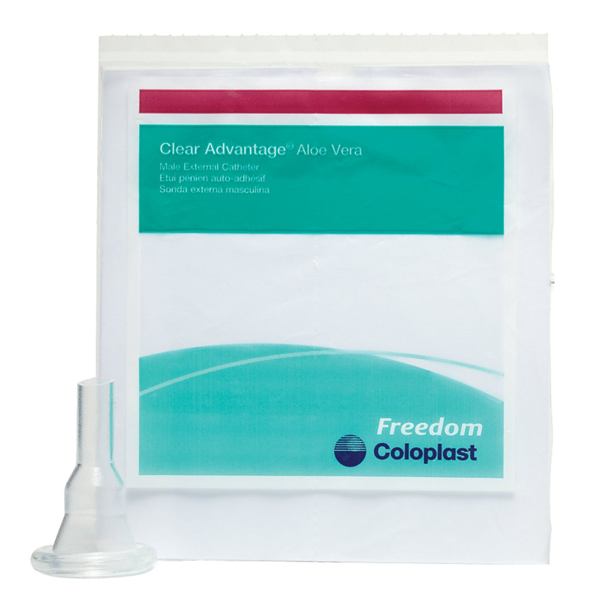 Coloplast Freedom Clear Male External Catheter, Large-Male External Catheter Freedom Clear Self-Adhesive Strip Vinyl Large