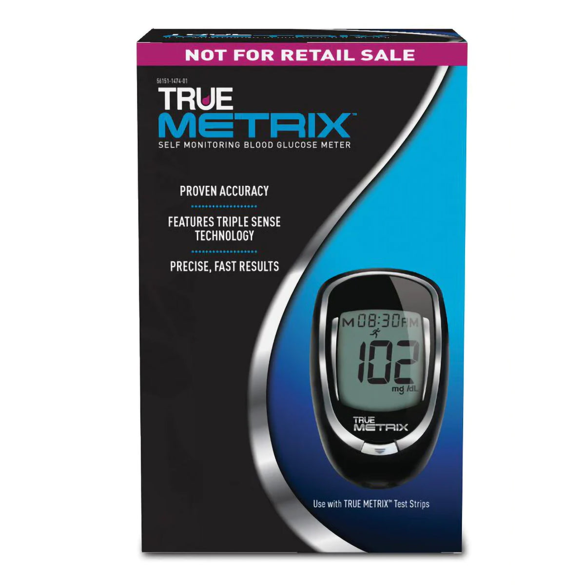 True Metrix Blood Glucose Meter-Blood Glucose Meter TRUE METRIX 4 Second Results Stores up to 500 Results