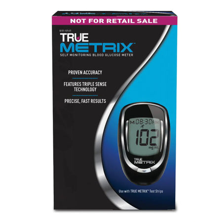 True Metrix Blood Glucose Meter-Blood Glucose Meter TRUE METRIX 4 Second Results Stores up to 500 Results