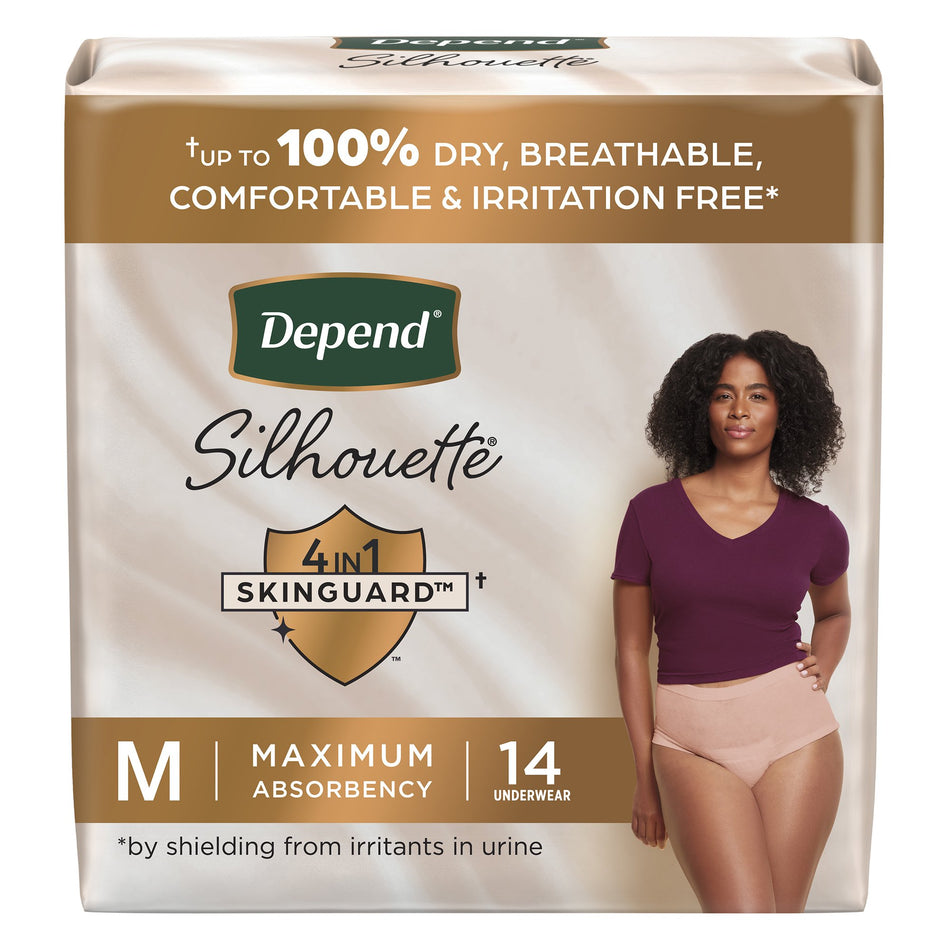 Depend® Silhouette® Maximum Absorbency Underwear, Medium - Incontinence>Adult Briefs and Protective Undergarments - Kimber...