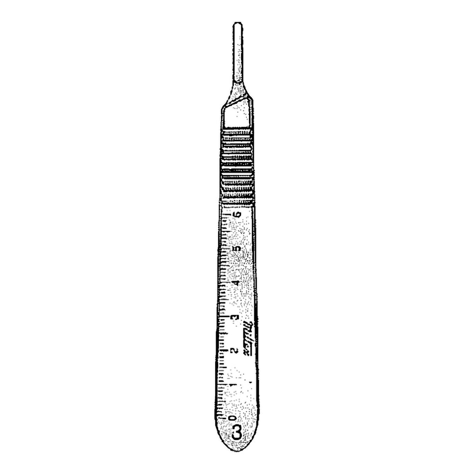 Miltex Knife Handle, Size 3, for Blades 10, 11, 12, 15 - Instruments>Knives and Scalpels>Handles - Integra Lifesciences