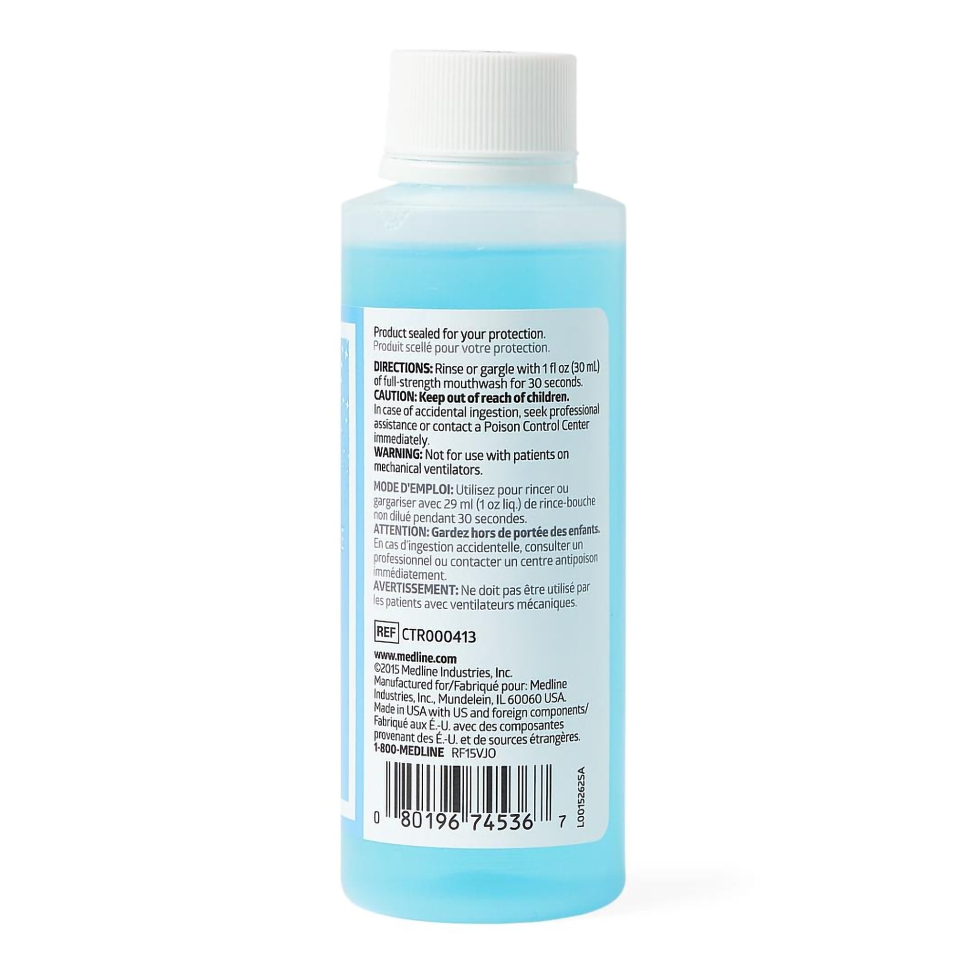 Mouthwash Sparkle Fresh 4 oz. Mint Flavor - Personal Hygiene>Mouth Care>Mouthwash - Medline