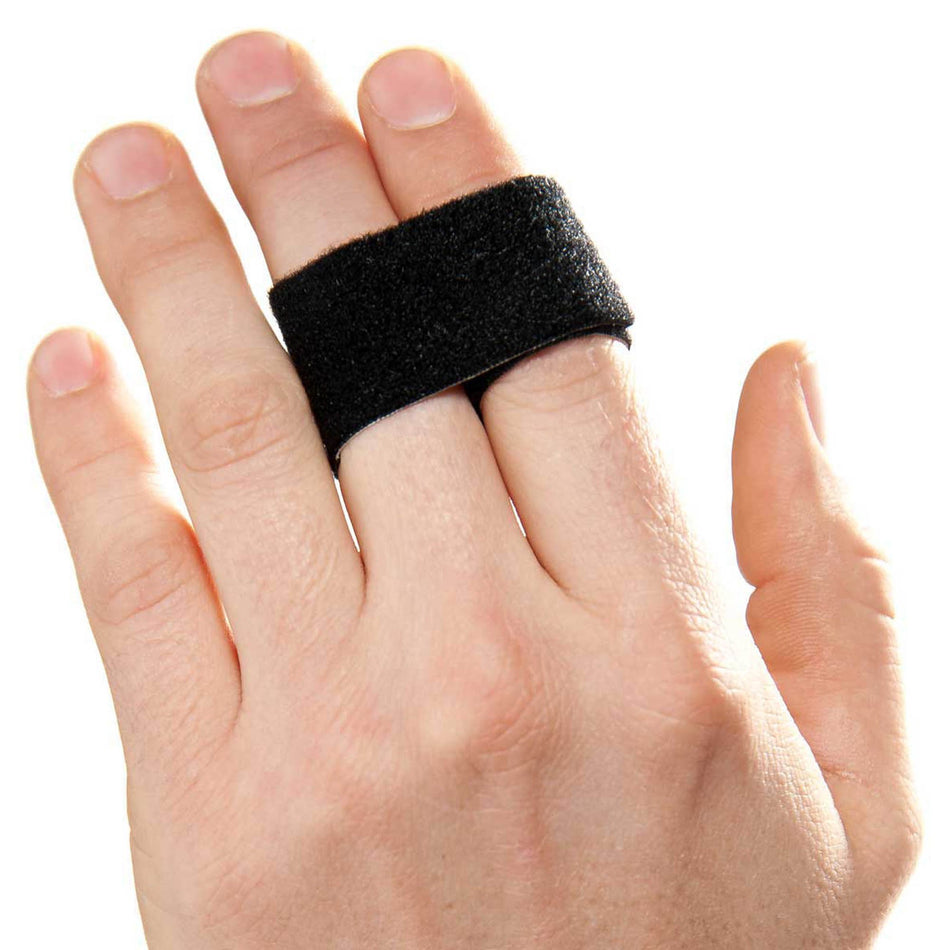 3pp Buddy Loops Left Hand Finger Splint, 5-Inch Length-Finger Wrap Splint 3pp Buddy Loops Adult One Size Fits Most Hook and Loop Strap Closure Finger Black