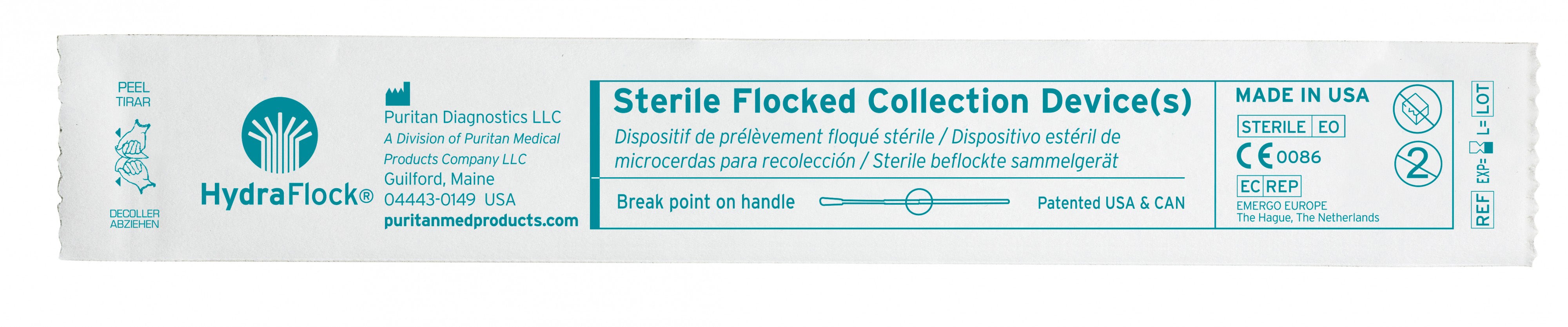HydraFlock Swabstick-HydraFlock Specimen Collection Swab 6 Inch Length Sterile