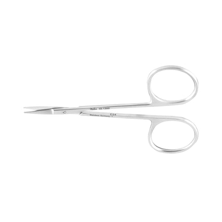 Miltex Iris Scissors-Iris Scissors Miltex 4 Inch Length OR Grade German Stainless Steel NonSterile Finger Ring Handle Straight Sharp Tip / Sharp Tip