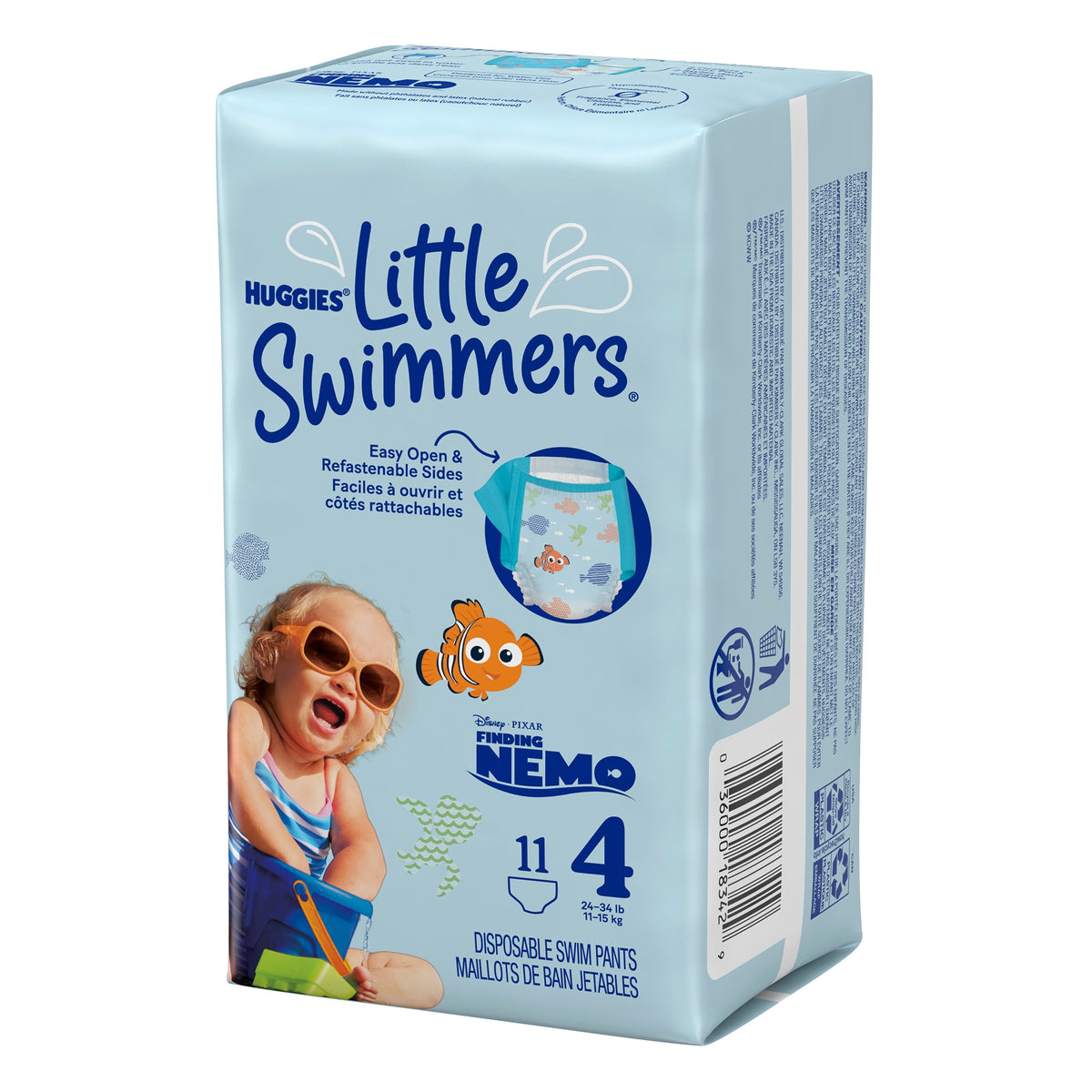 Huggies Little Swimmers Swim Diaper, Medium-Unisex Baby Swim Diaper Huggies Little Swimmers Size 4 Disposable Heavy Absorbency