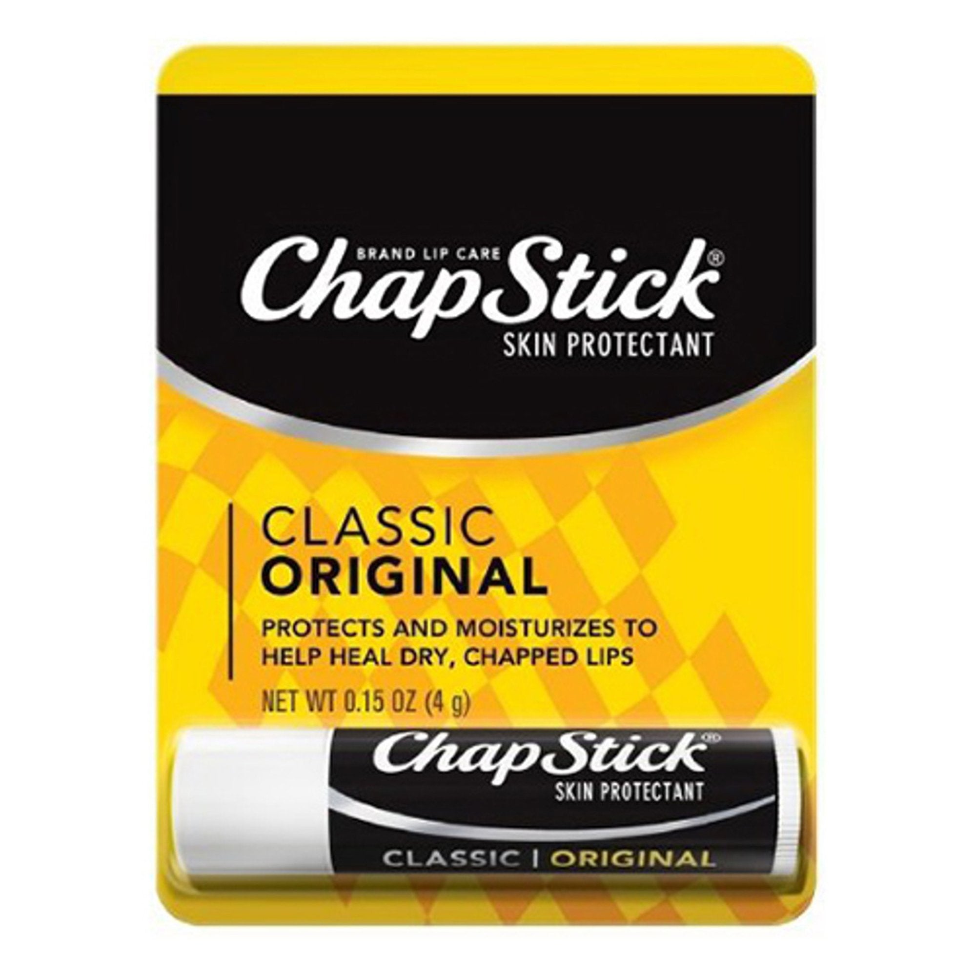 ChapStick Skin Protectant Classic Original-Lip Balm Chapstick 0.15 oz. Tube