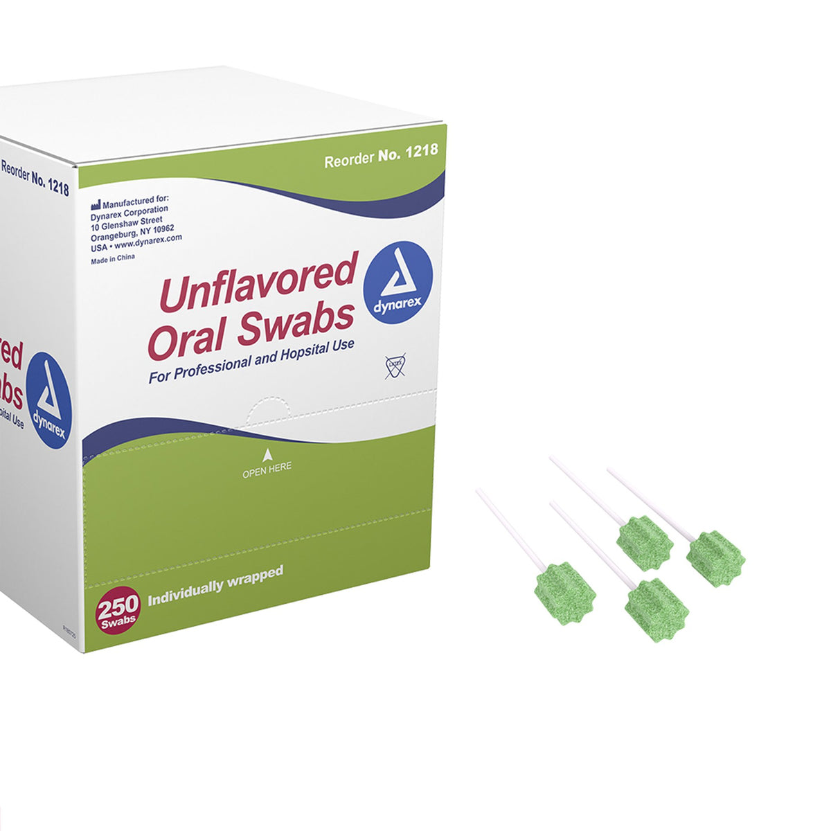 dynarex Unflavored Oral Swabstick-Oral Swab Dynarex Untreated Foam Tip 1 per Pack