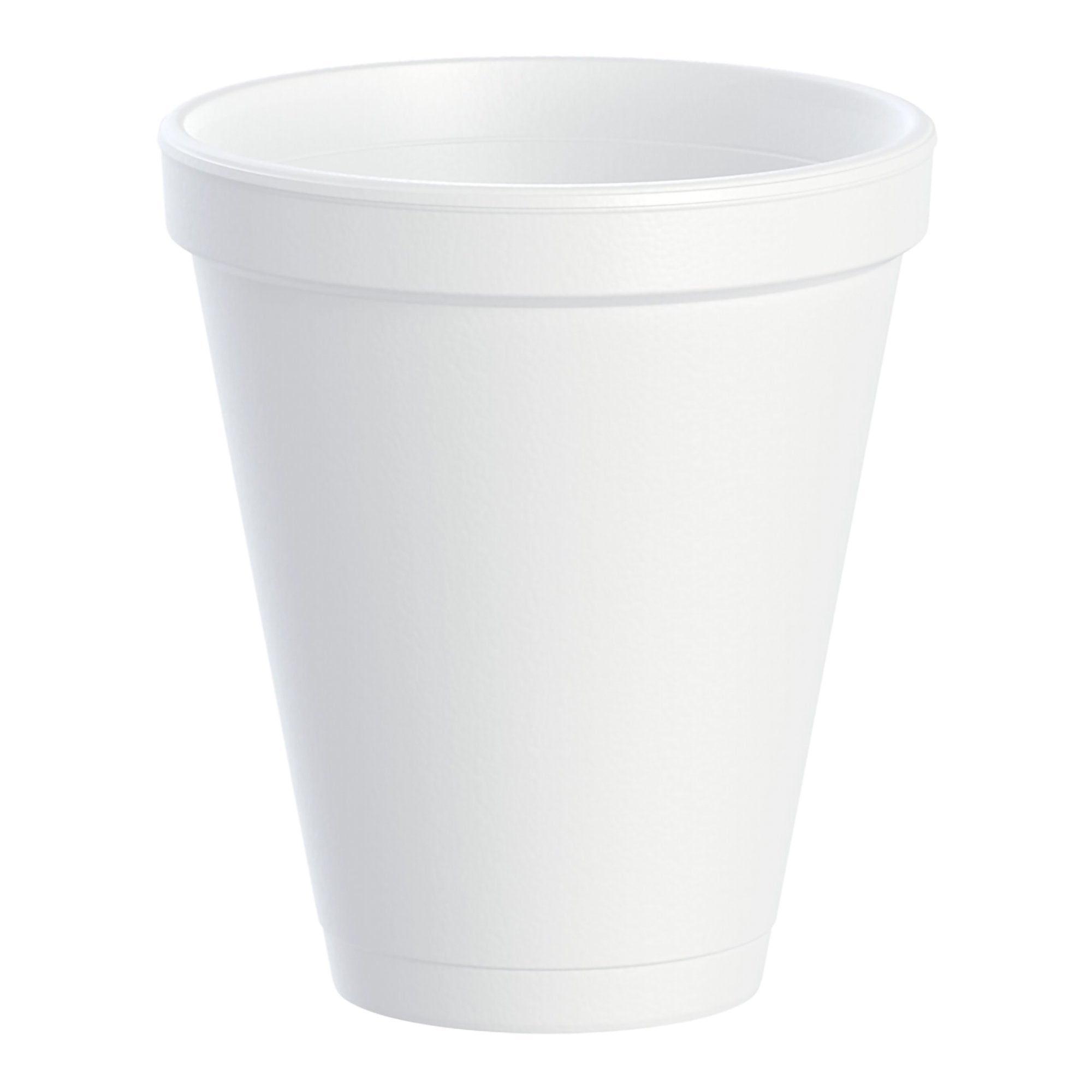 Dart Drinking Cup, White, Styrofoam, Disposable, 12 oz-Insulated Drinking Cup Dart 12 oz. White Styrofoam Disposable