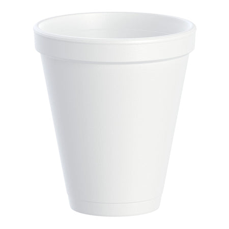 Dart Drinking Cup, White, Styrofoam, Disposable, 12 oz-Insulated Drinking Cup Dart 12 oz. White Styrofoam Disposable