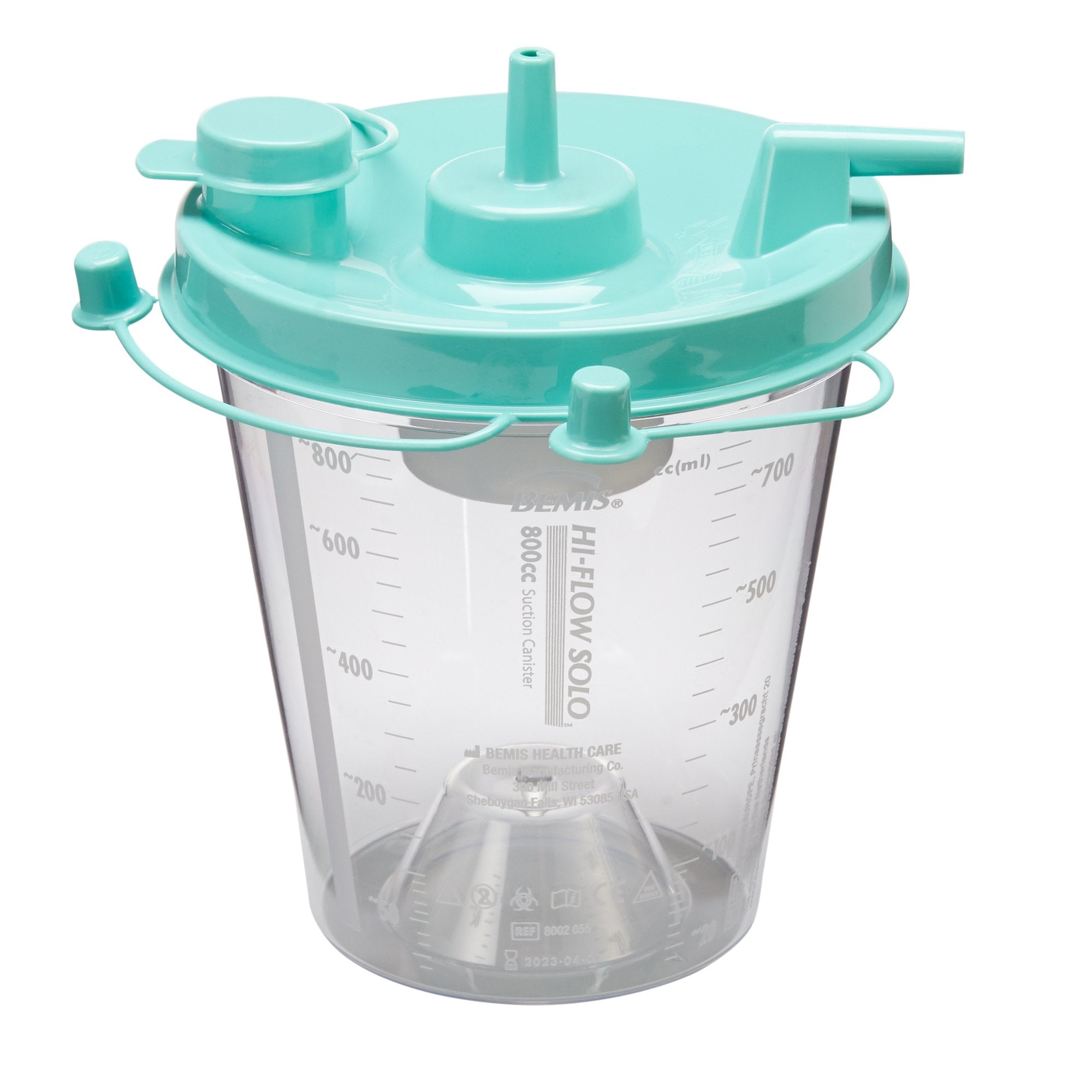 Hi-Flow� Rigid Suction Canister for use with Bemis Quick-Drain� Systems, 800 mL-Rigid Suction Canister Hi-Flow� 800 mL Sealing Lid
