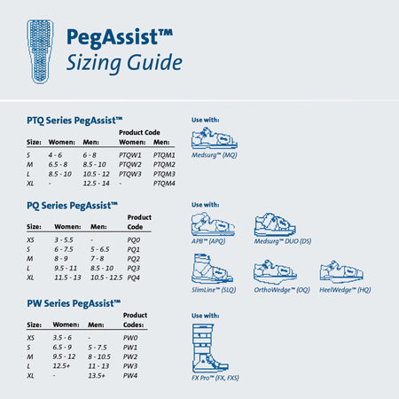 Darco International PegAssist Insole, Extra Large-Insole Peg Assist Plastazote / Poron / EVA Male 12-1/2 to 14