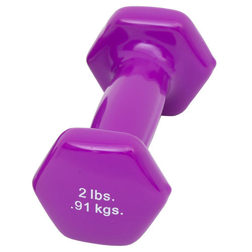 Dumbbell Weight Color Vinyl Coated 2 Lb