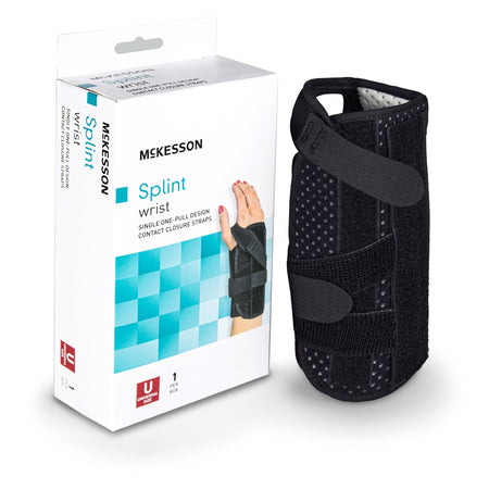 McKesson Right Wrist Splint with Single One-Pull Design, One Size Fits Most - Orthopedic>Immobilizers, Splints and Support...