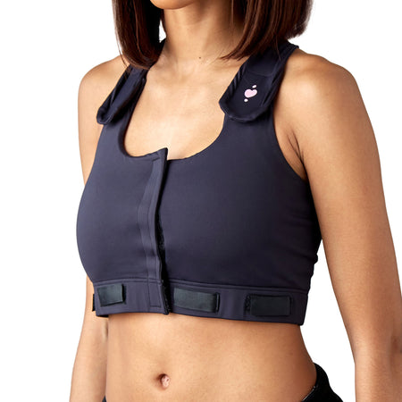 Larissa Post-Surgical Bra, Black, X-Small-Post-Surgical Bra Larissa Black X-Small 28 Inch