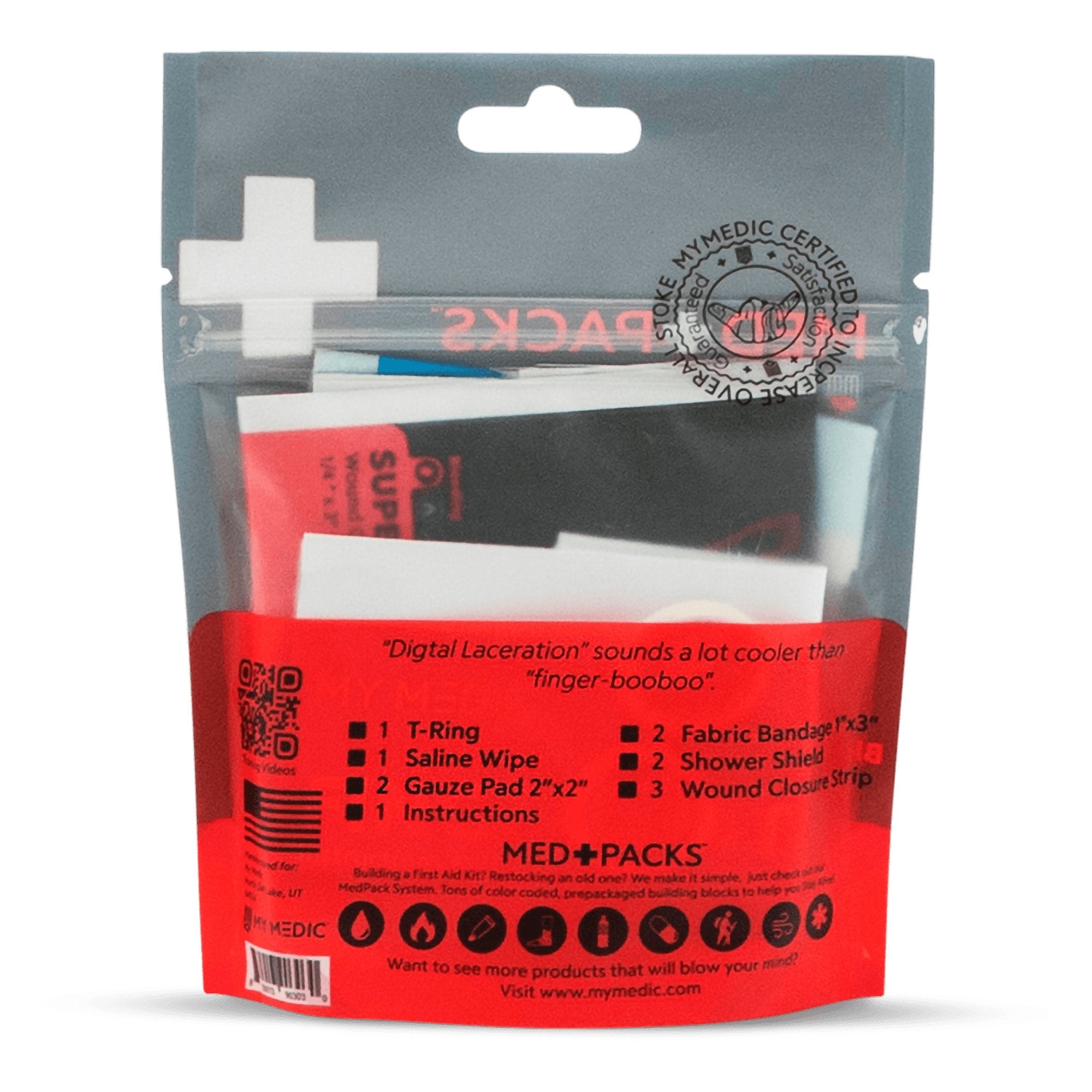 My Medic Med Packs First Aid Kit for Finger Cuts Emergency Supplies in Portable Pouch-First Aid Kit My Medic MED PACKS FInger Cut Pouch