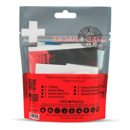 My Medic Med Packs First Aid Kit for Finger Cuts Emergency Supplies in Portable Pouch-First Aid Kit My Medic MED PACKS FInger Cut Pouch