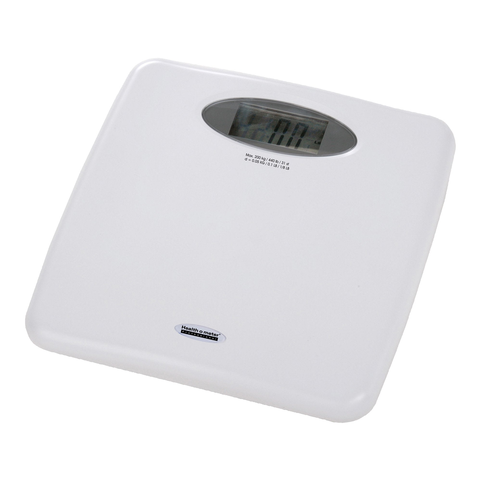Health O Meter Floor Scale-Floor Scale Health O Meter Digital Display 440 lbs. / 200 kg Capacity White Battery Operated