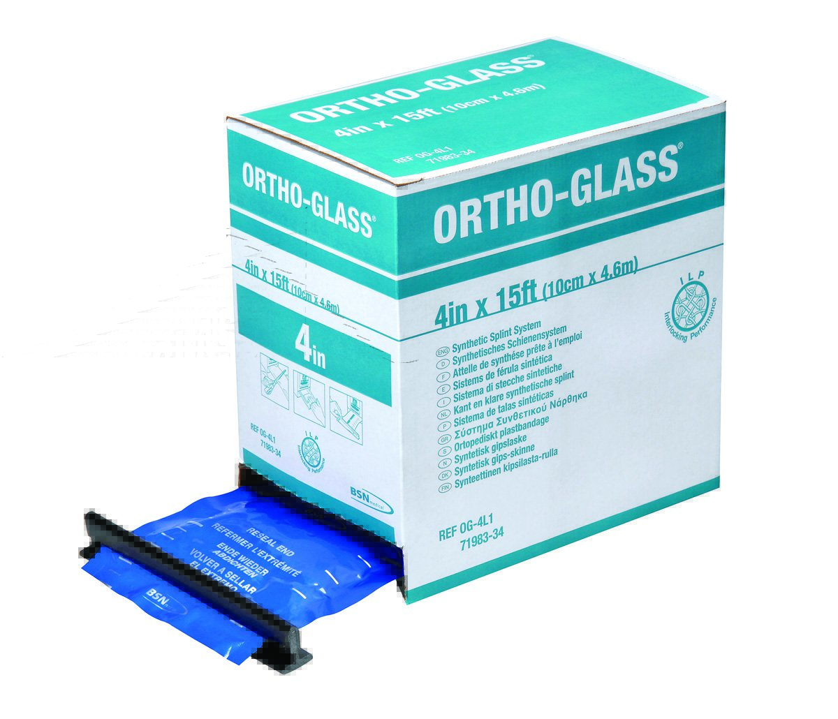 Ortho-Glass Precut Splint, White, 5 x 30 Inch-Padded Precut Splint ORTHO-GLASS 5 X 30 Inch Fiberglass White
