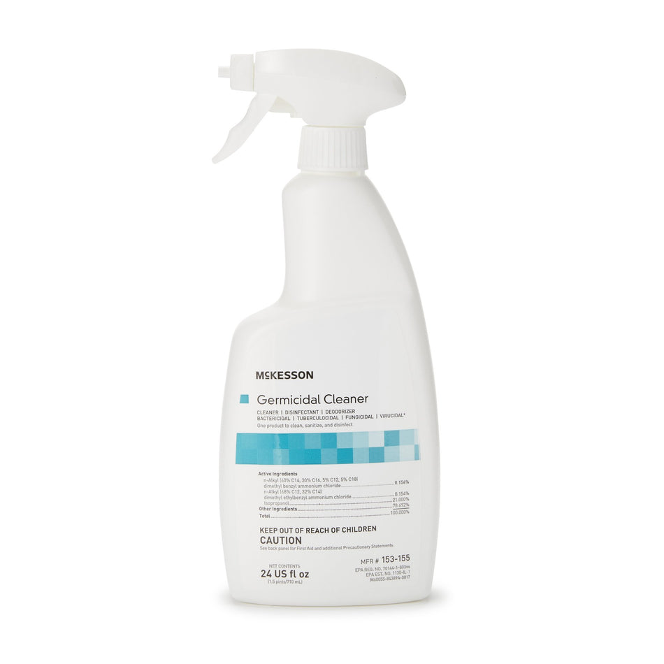 McKesson Germicidal Surface Disinfectant Cleaner, 24-ounce spray bottle-McKesson Surface Disinfectant Cleaner Alcohol Based Pump Spray Liquid 24 oz. Bottle Alcohol Scent NonSterile