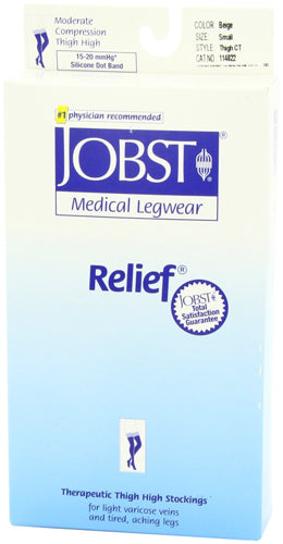 Jobst Relief Thigh-Hi Small 15-20mmHg C/T  Beige