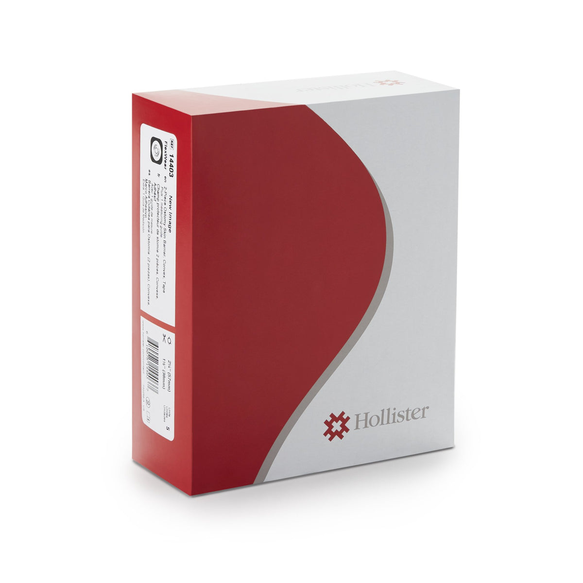 New Image Convex FlexWear Colostomy Skin Barrier With Up to 1 Inch Stoma Opening-"Ostomy Barrier FlexWear Trim to Fit, Standard Wear Adhesive Tape 57 mm Flange Red Code System Hydrocolloid Up to 1-1/2 Inch Opening"