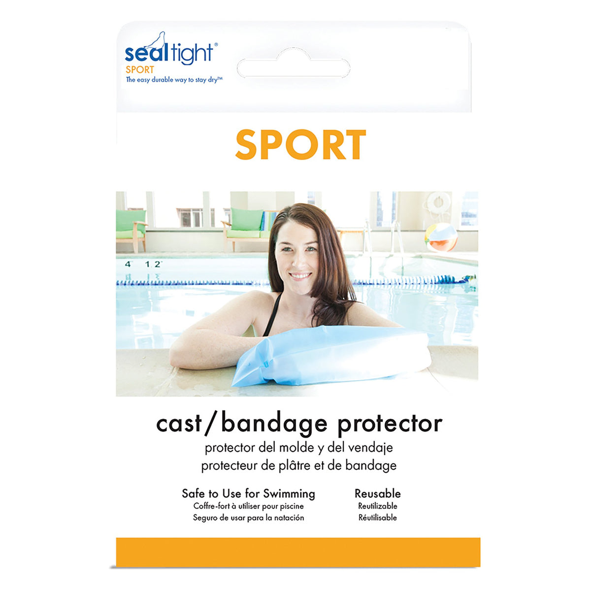 Seal-Tight Arm Cast Cover, 21-Inch Length-Arm Cast Cover SEAL-TIGHT Sport Short Thermoplastic Elastomer 21 Inch Arm Length
