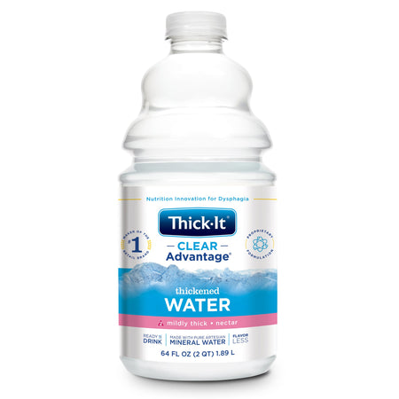 Thick-It Clear Advantage Nectar Consistency Thickened Water, 64-ounce Bottle-Thickened Water Thick-It Clear Advantage 64 oz. Bottle Unflavored Liquid IDDSI Level 2 Mildly Thick
