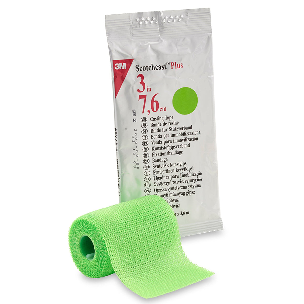 3M™ Scotchcast™ Plus Bright Green Cast Tape, 3 Inch x 4 Yard - Orthopedic>Casting>Cast and Splint Materials - Solventum Co...