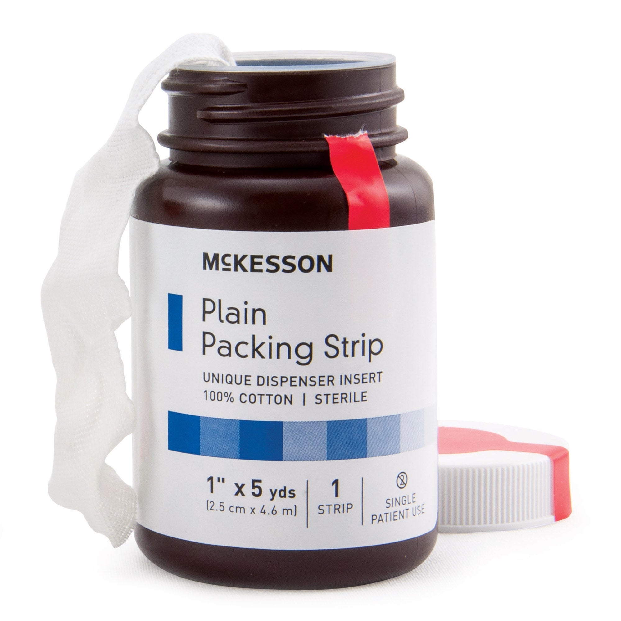 McKesson Nonimpregnated Wound Packing Strip, 1 Inch x 5 Yard-Wound Packing Strip McKesson Non-impregnated 1 Inch X 5 Yard Sterile Plain
