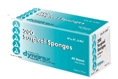 Gauze Sponges Bulk Non-Sterile 4 X 4 -8ply Bag/200